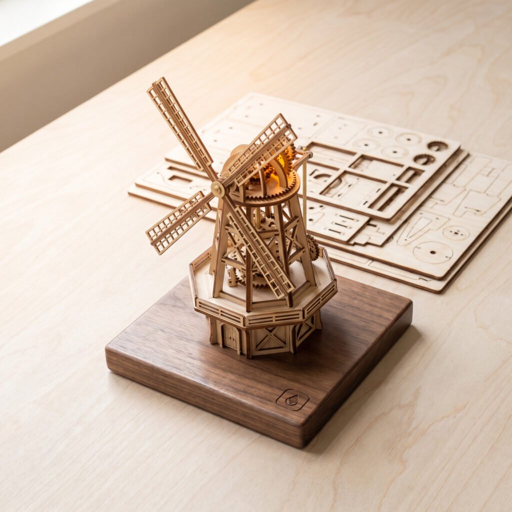 Wooden Windmill Model Kit